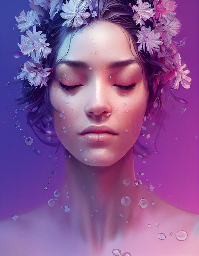 Portret pięknej kobiety stworzony przez sztuczną inteligencję, inspirowany fotografią