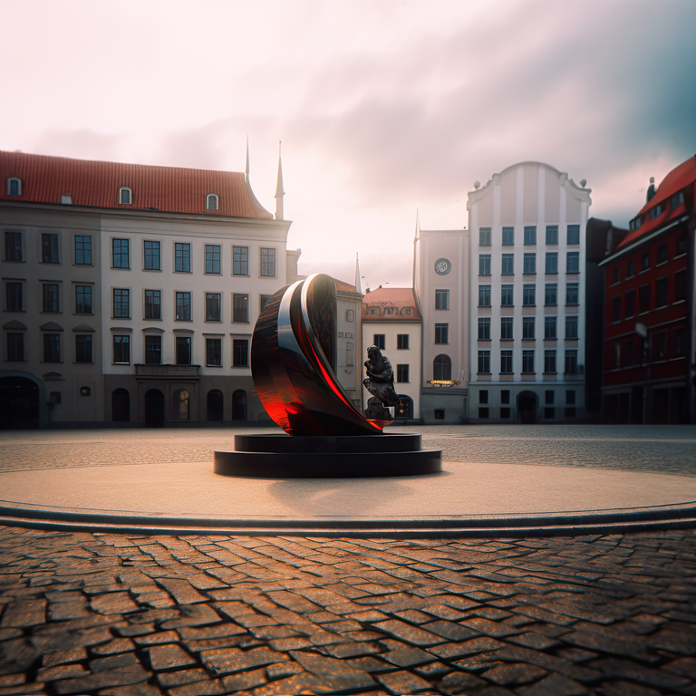 Mistyczny widok krakowskiej architektury w miękkim świetle, gdzie fotografia otworkowa łączy się z cyfrową interpretacją AI